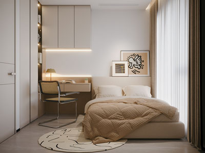 现代奶油风卧室