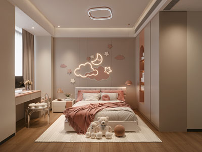 现代轻奢卧室 儿童房 女儿房