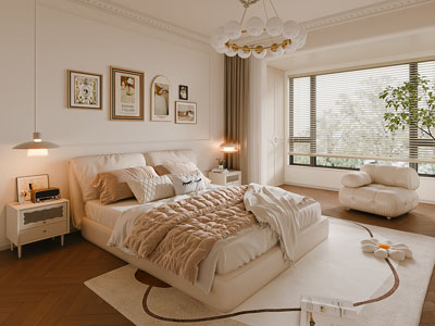 法式奶油风卧室