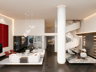 现代奶油风客厅