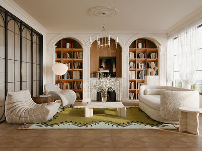 法式奶油风客厅