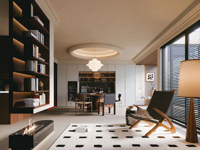 侘寂风客厅餐厅