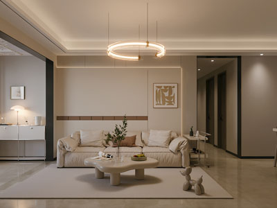 侘寂风奶油客厅