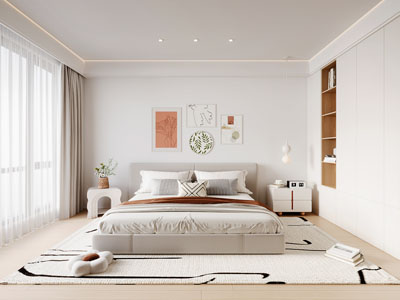 现代奶油风卧室