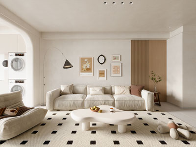 现代奶油风客厅