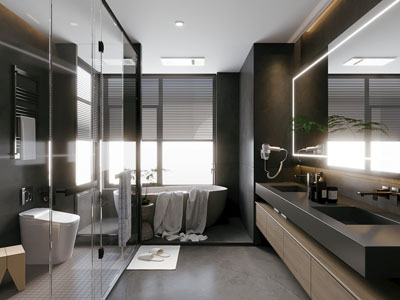 现代卫浴间 洗手间