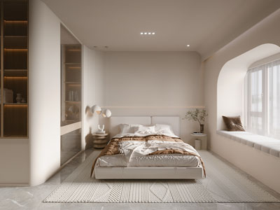 现代奶油风卧室