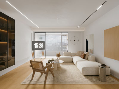 现代奶油风客厅