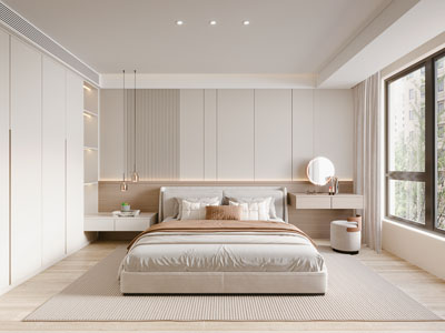 现代奶油风卧室