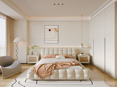 现代奶油风卧室