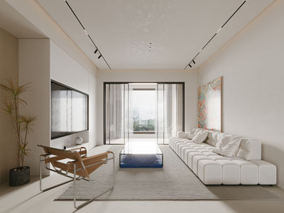 现代奶油风客厅