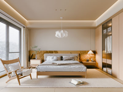 现代奶油风卧室