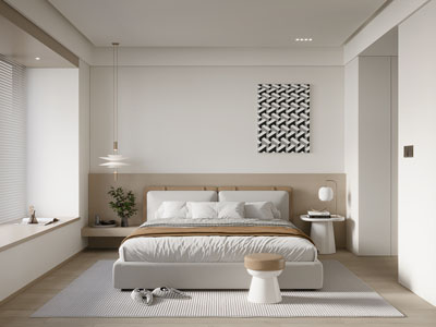 现代奶油风卧室