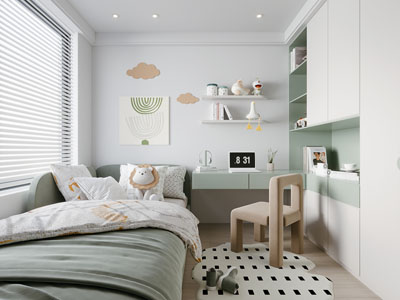 现代榻榻米卧室 儿童房