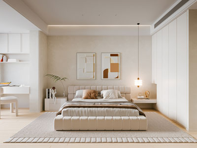 现代奶油风卧室