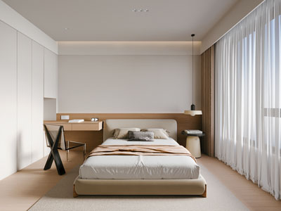 现代奶油风卧室