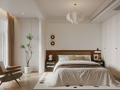 现代奶油风卧室