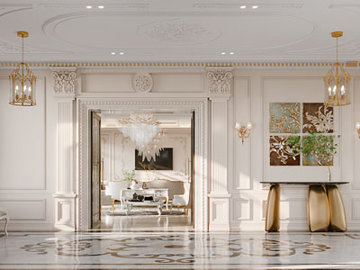 法式轻奢玄关门厅
