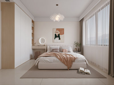 现代奶油风卧室