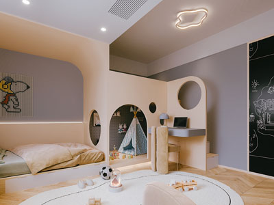现代卧室 儿童房 男孩房