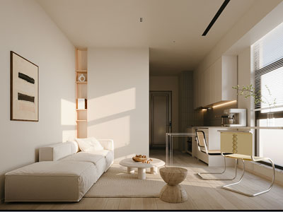 现代奶油风客厅