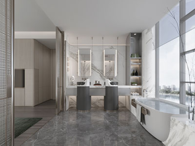 现代卫浴间 洗手间