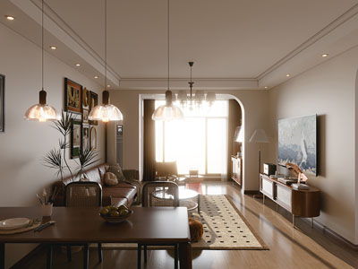 中古风客厅餐厅