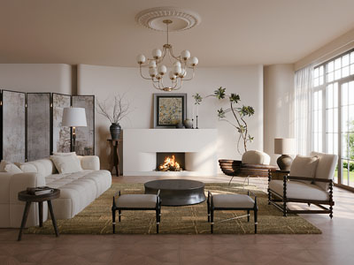 法式奶油风客厅