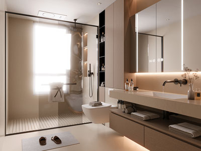 现代卫浴间 洗手间