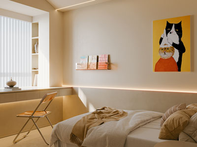 现代奶油风卧室