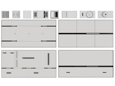 现代天花吊顶 排风扇