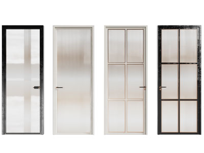 现代玻璃平开门