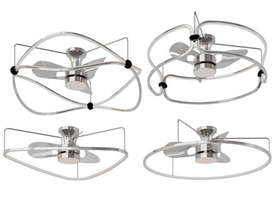 现代金属吊扇灯