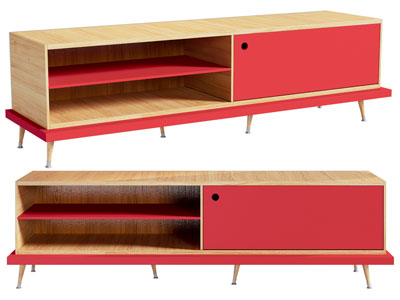 现代实木电视柜