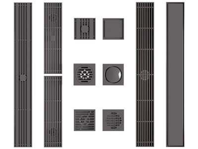 现代方形 长方形地漏 五金件3d模型 现代方形 长方形地漏 五金件