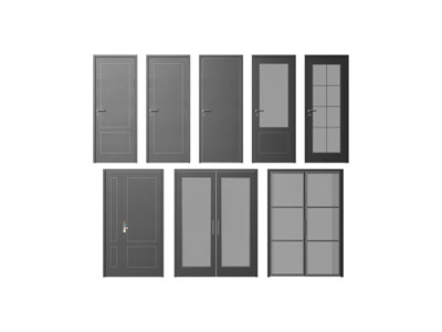 新中式平开门 双开门 推拉门