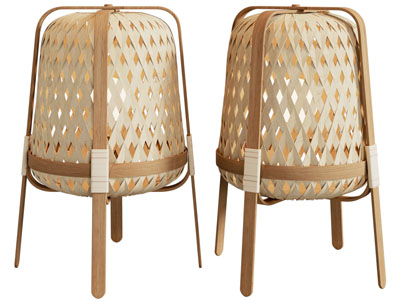 新中式藤编灯罩的台灯