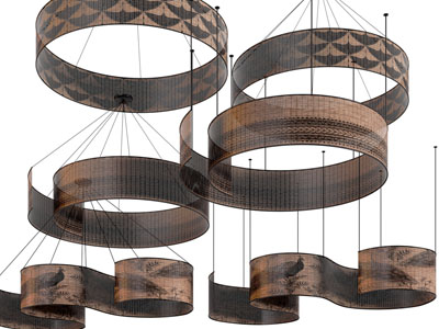 新中式藤编吊灯