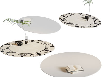 现代圆形地毯3d模型 现代圆形地毯