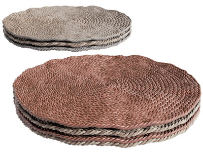 侘寂风圆形编织坐垫