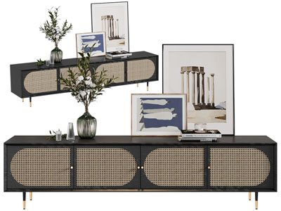 现代长方形电视柜