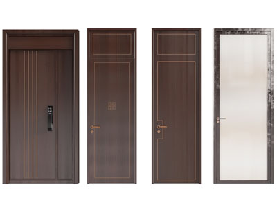 新中式平开门 子母入户门