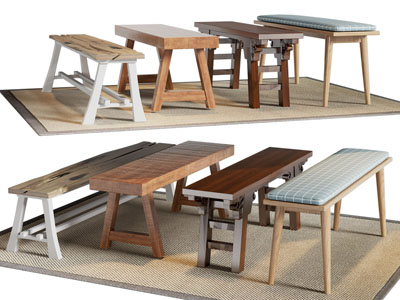 新中式实木沙发凳子