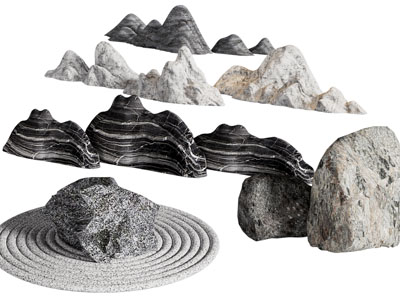 新中式假山 石头雕塑雕刻