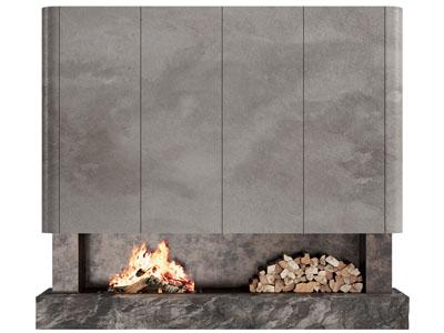 侘寂风壁炉火炉