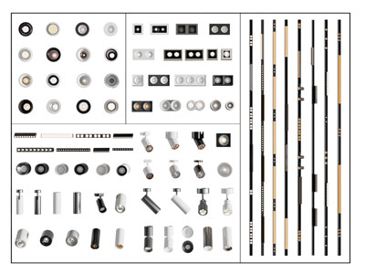 现代筒灯射灯 轨道磁吸灯 格栅灯