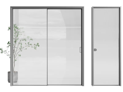 现代玻璃推拉门 平开门