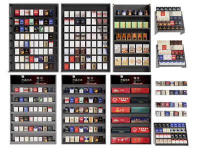 现代香烟货架 展示架3d模型 现代香烟货架 展示架