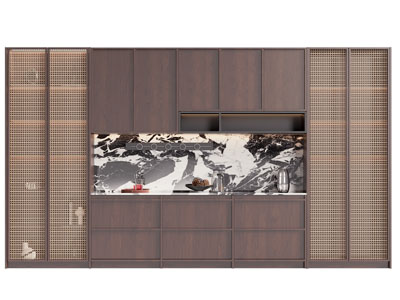 中古风酒柜3d模型 中古风酒柜