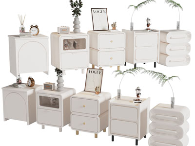 现代奶油风床头柜